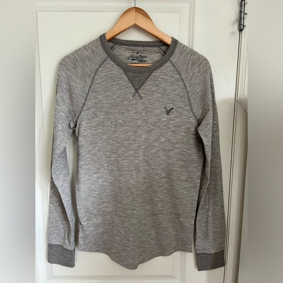 American Eagle gray/tan long sleeve (s) - Picture 1 of 2